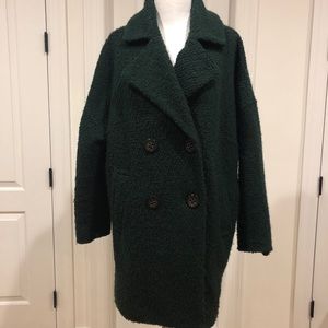 Free People Hunter Green Cocoon Coat